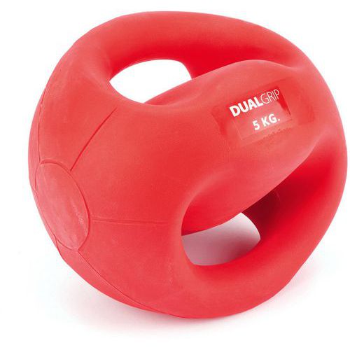Médecine Ball à Poignées 5 kg PVC - Musculation et Fitness Adulte - Entraînement Polyvalent