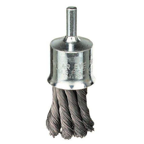 Brosse Pinceau Fil Acier Torsade 0.35mm Dia.23