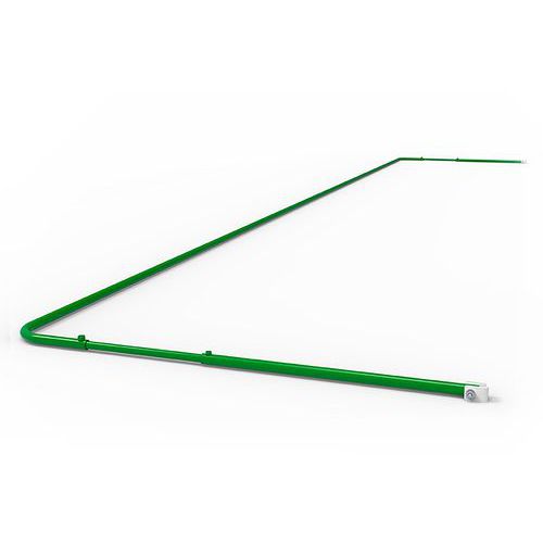 Metaluplast - Systèmes de relevage filet de foot - But à 11 - Acier Vert - Accessoire Durable