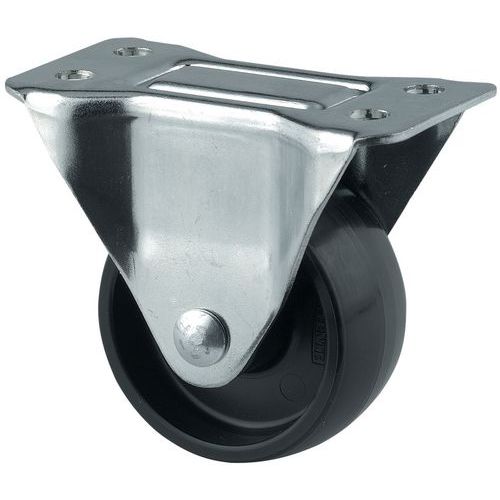 Roue Fixe Bandage Polyuréthane H Ht:83 Mm Force:120 Kg