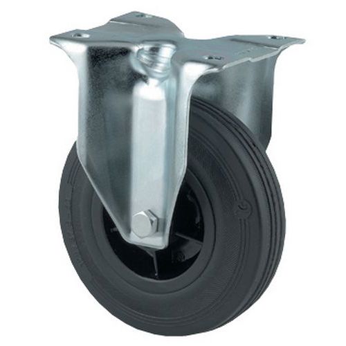 Roulette Fixe En Caoutchouc H Ht:200 Mm Force:135 Kg