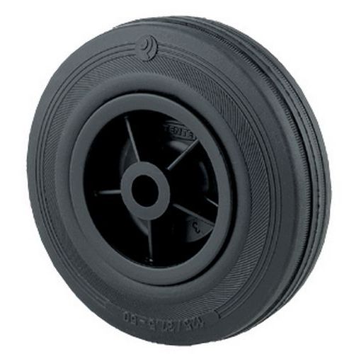Roulettes Caoutchouc Noir Force:70 Kg L Ht:35 Mm