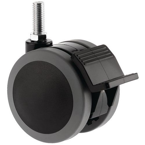 Roul Frein Jum Diam 75 M10x15 F80kg Bandage P Olyam+ Caoutch