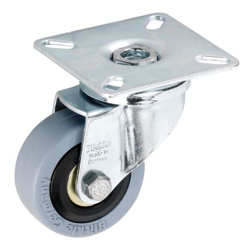 Roul Piv Platine D=50mm F=40kg Moy. Bille Bdg Cc Corps Polya