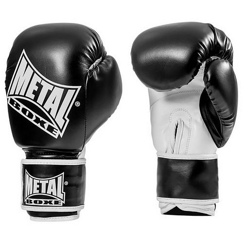 Gants D'entrainement Noir Metal Boxe 10oz