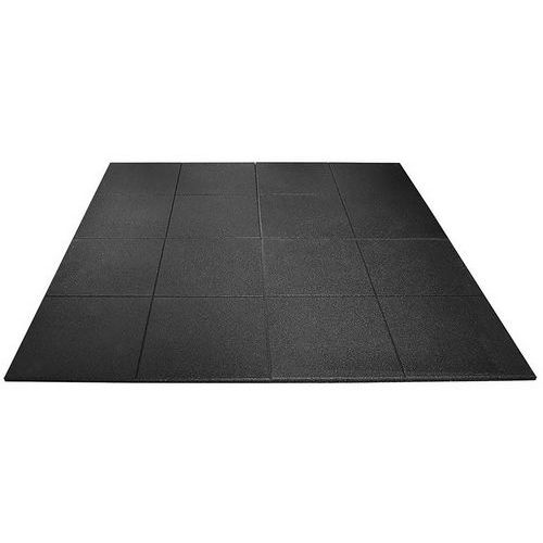 Dalle de protection sol musculation - 100x100x2 cm EPDM Noir - Intérieur - Résistante