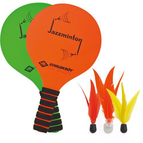 Jazzminton - Jeu de plein air Vert/Orange - Sans COV - Idéal pour s'amuser