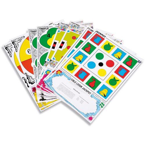 Lot de 8 Blasons Loisirs Multicolores pour Adulte - Équipement d'Archerie Durable