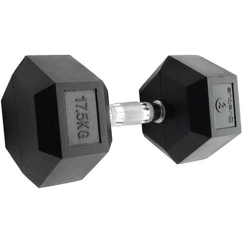 Sveltus - Haltère Hexagonale 17,5 kg - Acier Noir - Musculation et Fitness - Unité