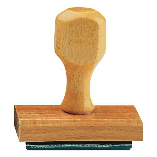 Trodat - Tampon personnalisé bois 2 lignes - 60x30mm Noir - Éco-responsable PEFC