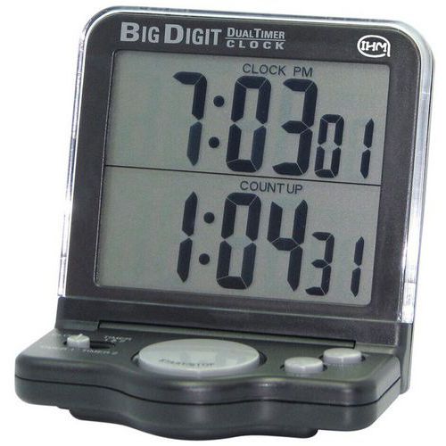 IHM - Chronomètre de table Big Digit - Alimentation Pile - 1.5 cm Hauteur - 95 mm Largeur - Idéal Multisport