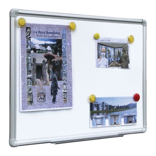 Ulmann - Panneau d'affichage émaillé blanc 60x45 cm - Cadre aluminium - 5 ans garantie - Éco-responsable