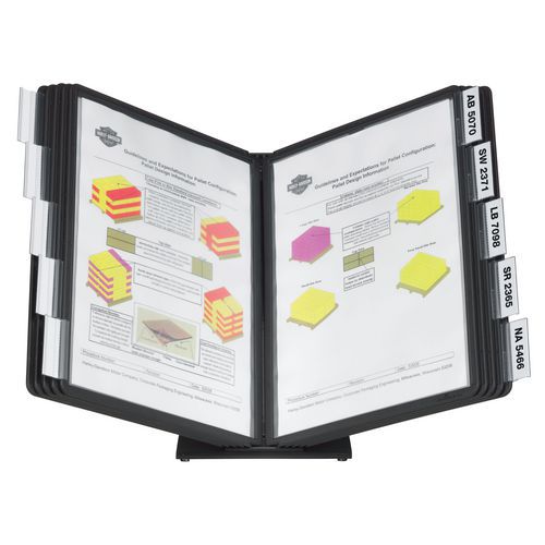 Durable 1 Pupitre De Table Vario - 10 Pochettes Assorties A4