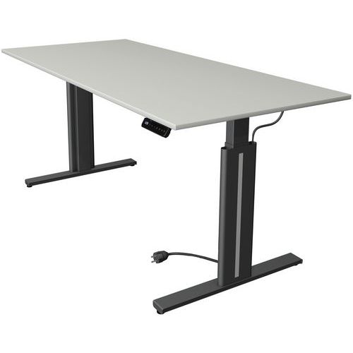 Bureau Assis/debout Move3 L180xp80xh72-120cm 4 Fonctions Mém. Gris