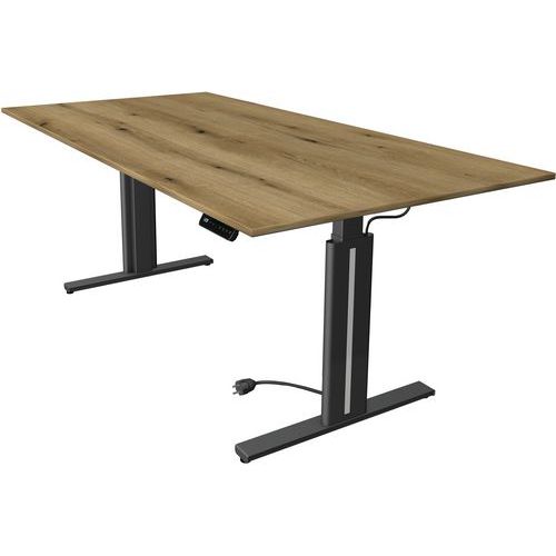 Bureau Assis/debout Move3 L200xp100xh72-120cm 4 Mem. Fonction Chêne
