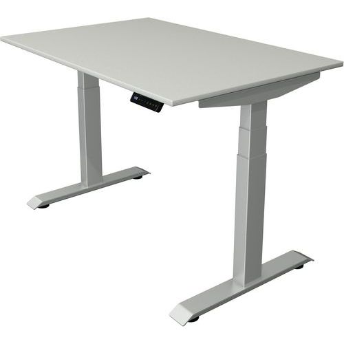 Bureau Assis/debout Move4 Électr. L120xp80xh64-129cm Gris Clair