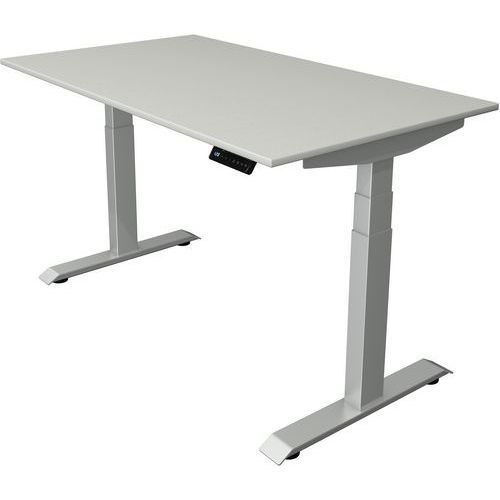 Bureau Assis/debout Move4 Ã‰lectr. L140xp80xh64-129cm Gris Clair