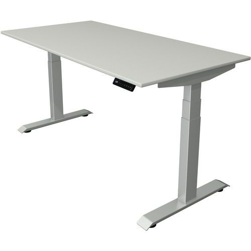 Bureau Assis/debout Move4 Ã‰lectr. L160xp80xh64-129cm Gris Clair