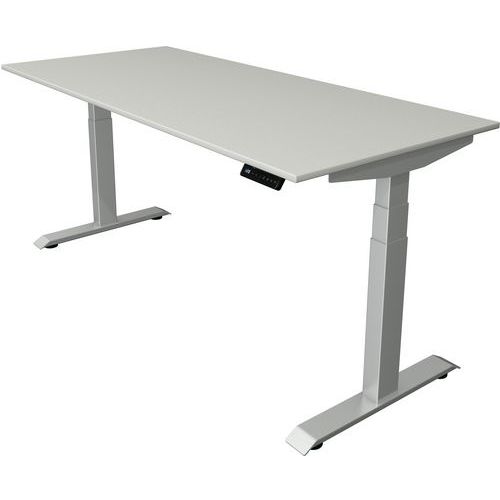 Bureau Assis/debout Move4 Ã‰lectr. L180xp80xh64-129cm Gris Clair