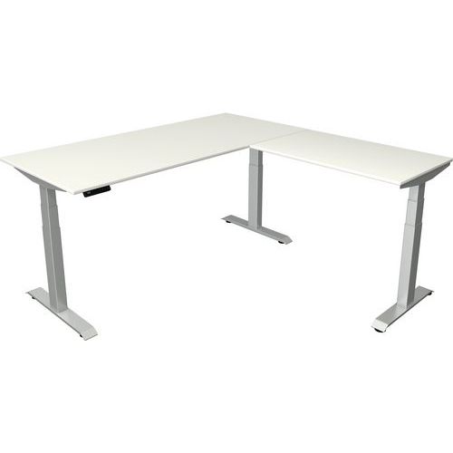 Bureau Assis/debout Move4 L180xp80 + Ajout 100x60cm Blanc