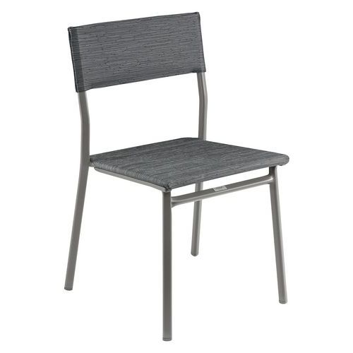 Chaises Oron Aluminium Titane Batyline Duo Obsidian