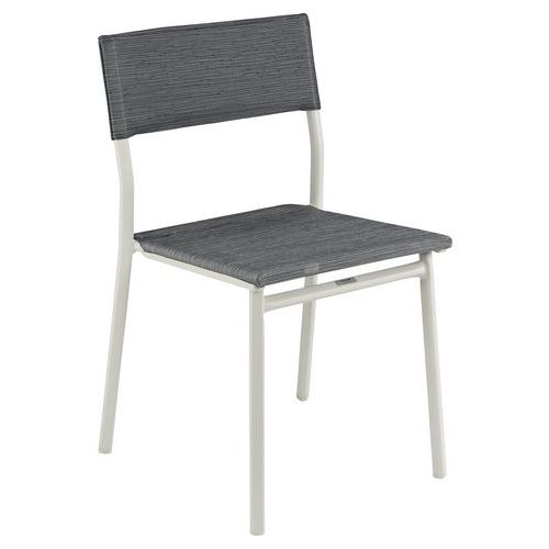 Chaises Oron Aluminium Sable Batyline Duo Obsidian