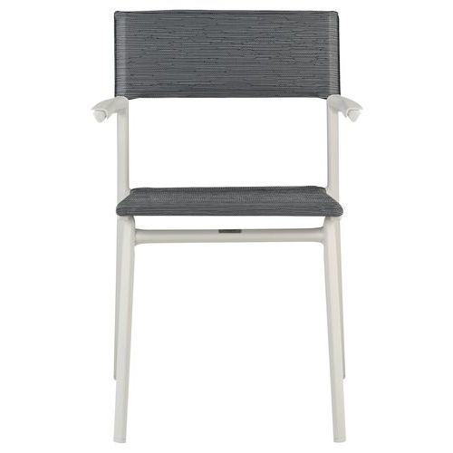 Fauteuils Oron Alu Sable Batyline Duo Obsidian