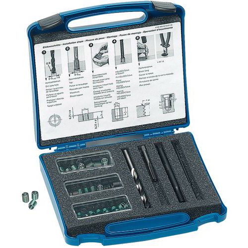 Helicoil - Kit 60 Filets Rapportés M5 Atelier - Taraudage M5 - Longueur 5-7.5-10mm - 3 Ans Garantie