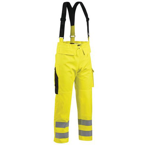 Pantalon De Pluie à Bretelles Jaune Taille L