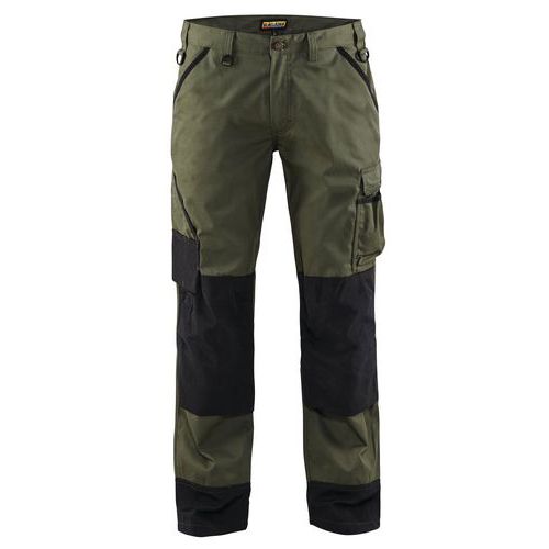 Pantalon De Travail Paysagiste Vert Armée/noir Taille 40l
