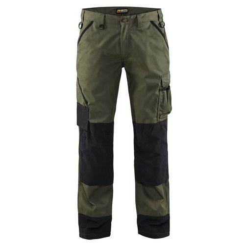 Pantalon De Travail Paysagiste Vert Armée/noir Taille 46l