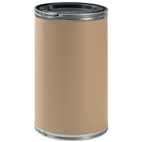 Fût Kraft Rond 100L Marron - Grand Volume - Recyclable - Usage Non Alimentaire