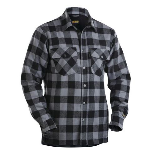 Chemise Flannelle Doublée Gris Anthracite/noir Taille M