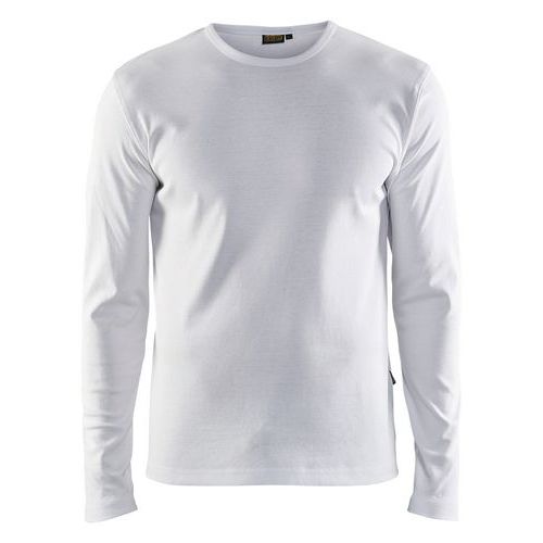 T-shirt Manches Longues Col Rond Blanc Taille 4xl