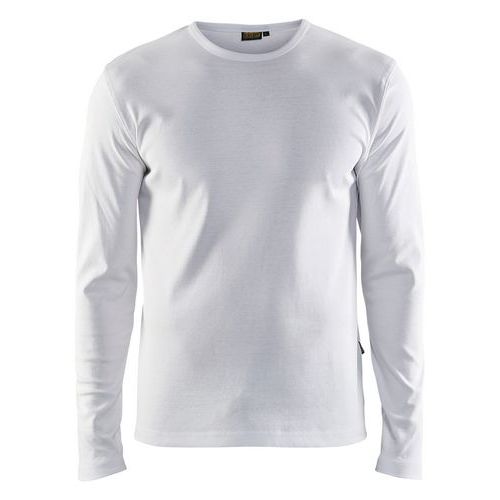 T-shirt Manches Longues Col Rond Blanc Taille S