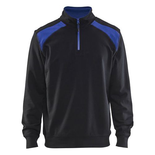 Sweat Camionneur Noir/bleu Roi Taille L