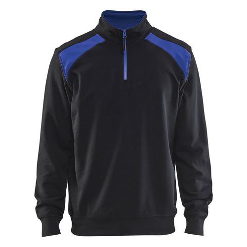 Sweat Camionneur Noir/bleu Roi Taille S