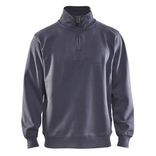 Sweat Col Camionneur Gris Taille L