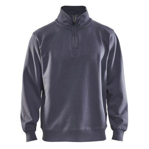 Sweat Col Camionneur Gris Taille S