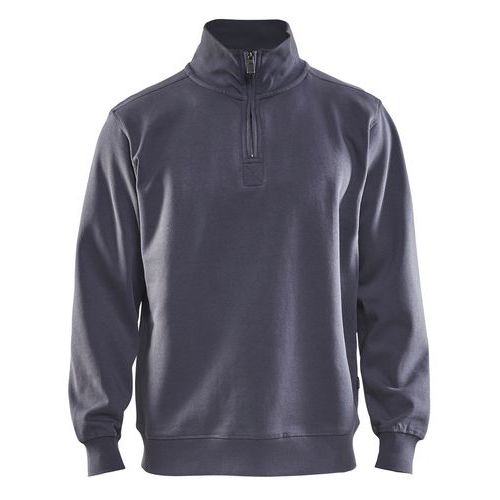 Sweat Col Camionneur Gris Taille Xxl