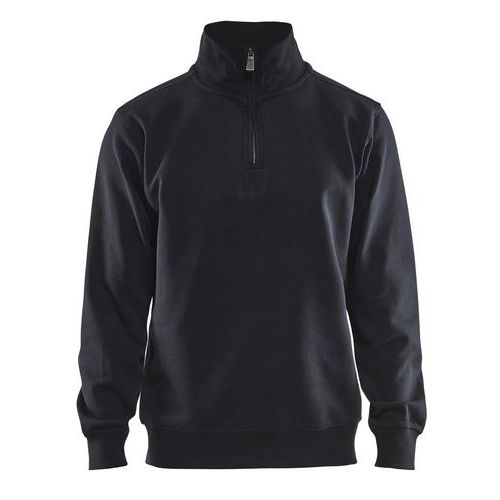 Sweat Col Camionneur Noir Taille Xl