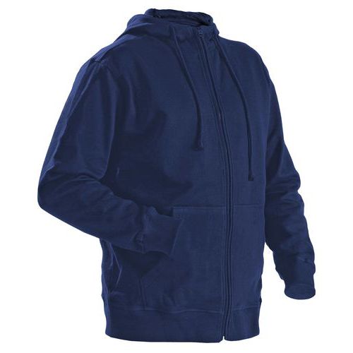 Sweat Zippé à Capuche Marine Taille S