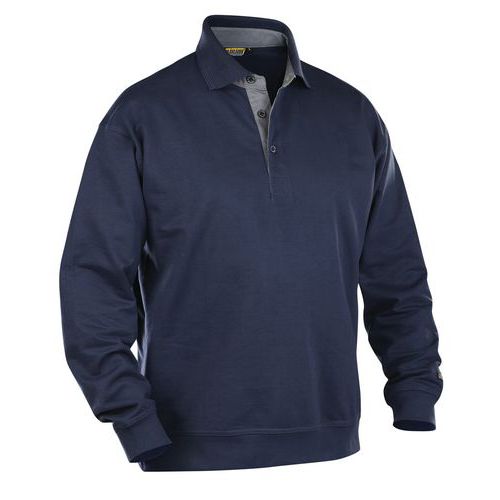 Sweat Col Polo Marine Taille M