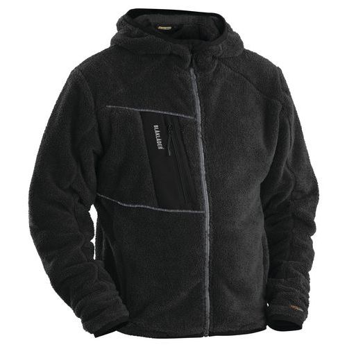 Veste En Moumoute à Capuche Noir/argent Taille Xl