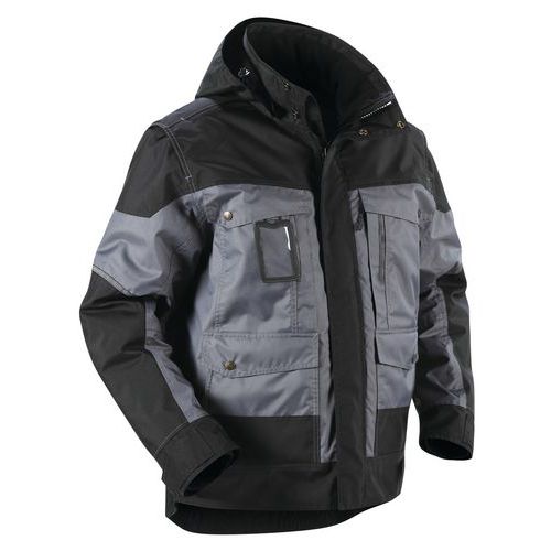Veste à Capuche Hiver Gris/noir Taille M
