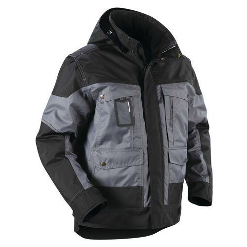 Veste à Capuche Hiver Gris/noir Taille Xl