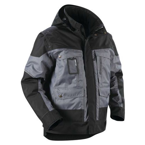Veste à Capuche Hiver Gris/noir Taille Xxl