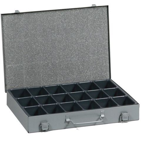 Mallette Compartimentée Europlus Metall 34/18 à 18 Compartiments