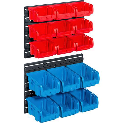 Jeu De 15 Bacs Avec 2 Support Muraux Profiplus Set C 1+2/17