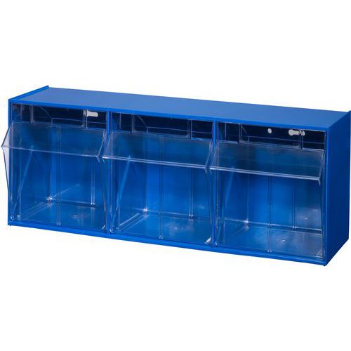 Bloc-tiroirs Varioplus Proflip 3 À 3 Bacs Amovibles Bleu